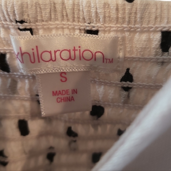 Xhilaration dress long polka dot white spring summer pockets classic versitile - Picture 6 of 6